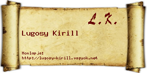 Lugosy Kirill névjegykártya
